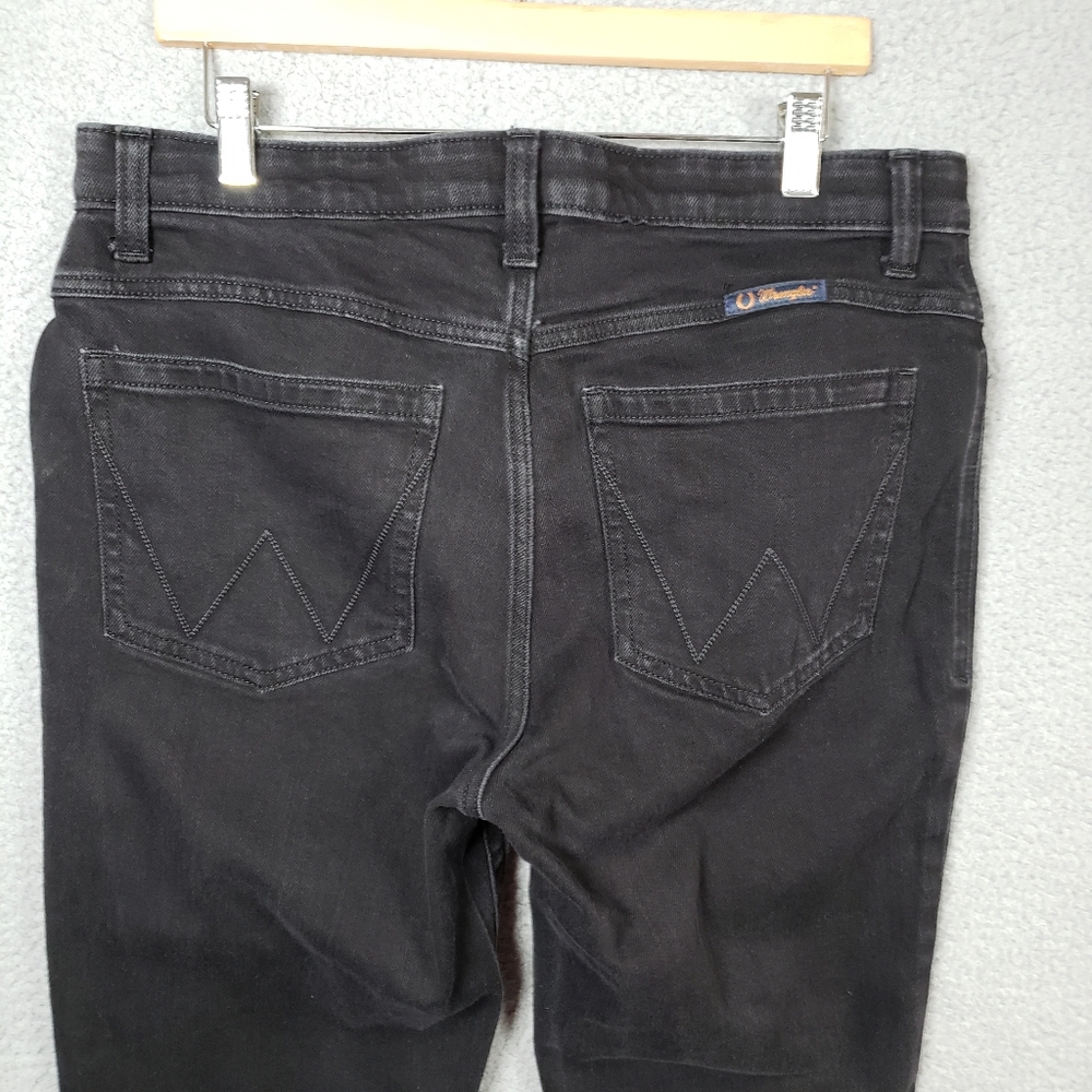 Wrangler Willow Jeans Womens Actual 34X32 Black Ultimate Riding Bootcut Cowgirl - Picture 10 of 12